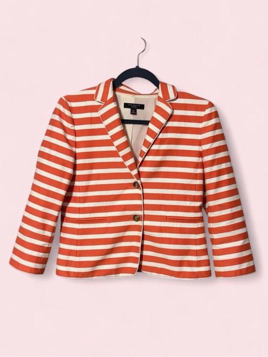 Ann Taylor Jackets & Blazers - Ann Taylor Orange and White Striped Blazer